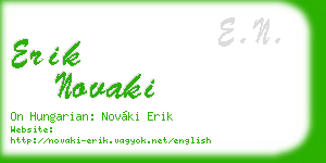 erik novaki business card